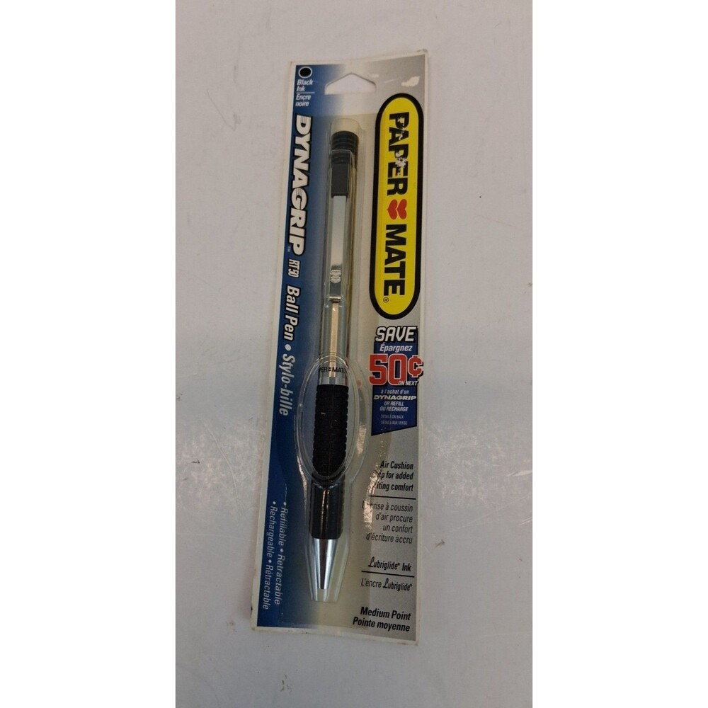 Vintage 1994 Paper Mate Dynagrip RT50 Ballpoint Pen Black Ink Medium NOS Japan